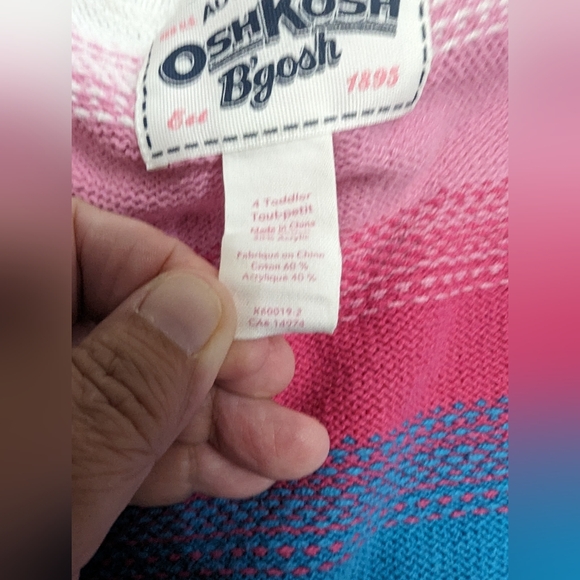 Osh Kosh B'gosh Poncho. Toddler size 4. GUC. Cotton polyester blend. - Picture 3 of 5
